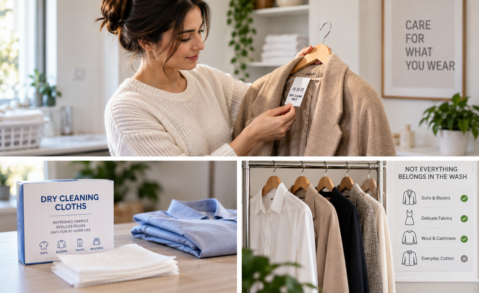 image showing how to dry clean clothes.