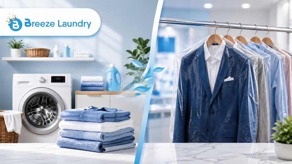 cover image showing dry cleaning vs washing difference.