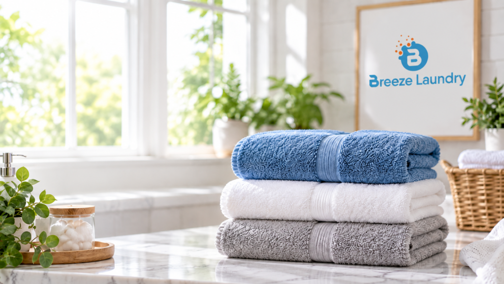 Image addressing how often should you wash towels.